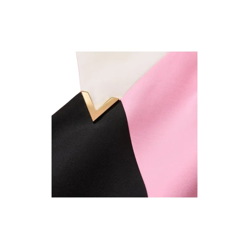 Valentino SS24 Short-Sleeved Dresses Women's Black White Pink-1