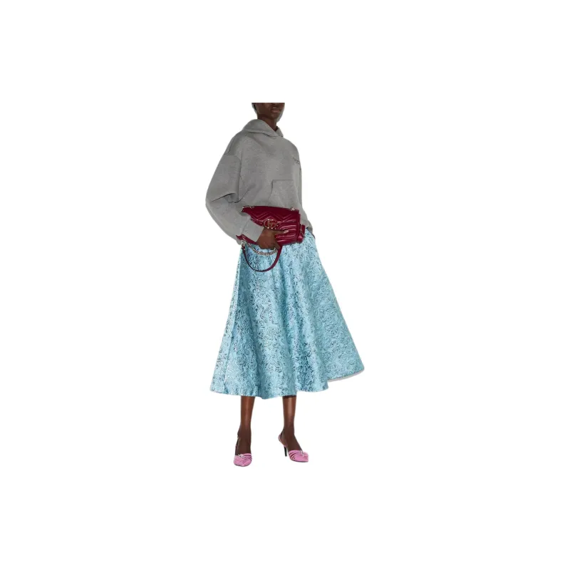 GUCCI Butterflies Brocade Midi Skirt-1