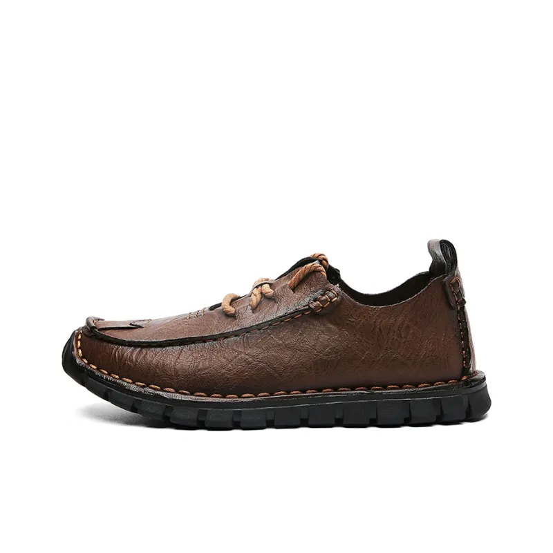 Bull charm Men's Casual Shoes Men Low Top Gray/Red Brown/Black-6