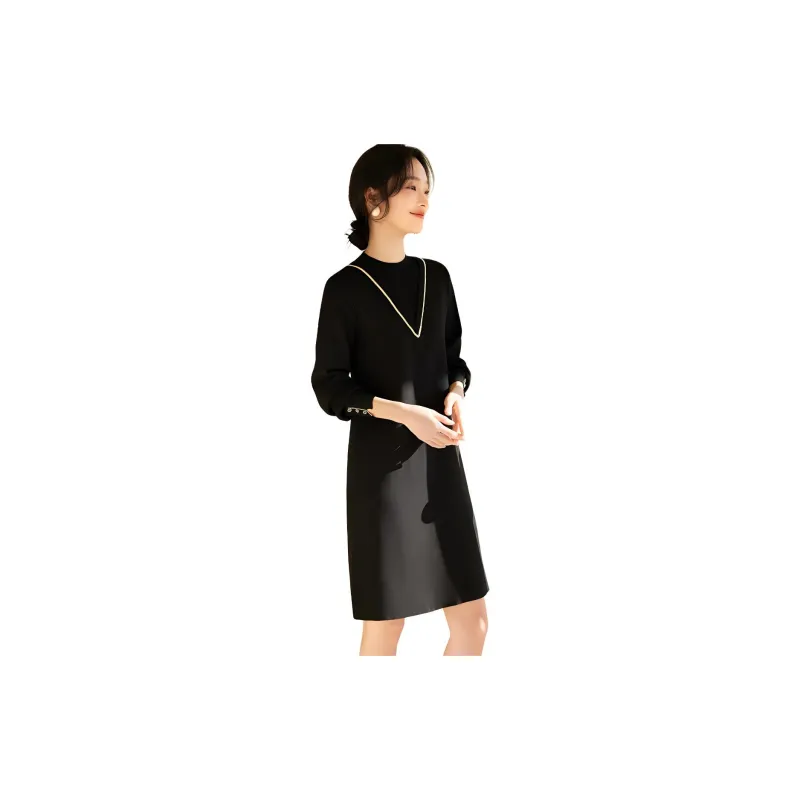 XWI Long Sleeved Dress Women's Black-1