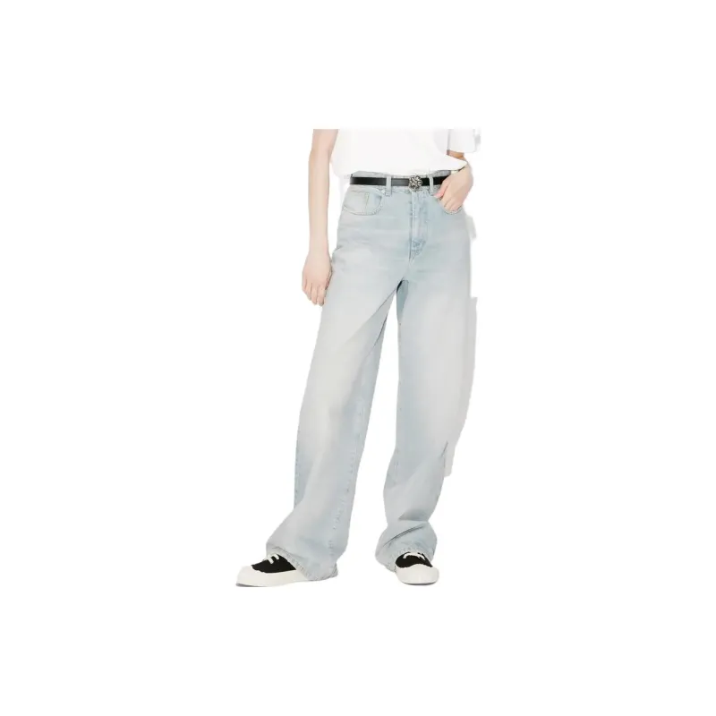 KENZO Logo Patch Wide Leg Jeans-3