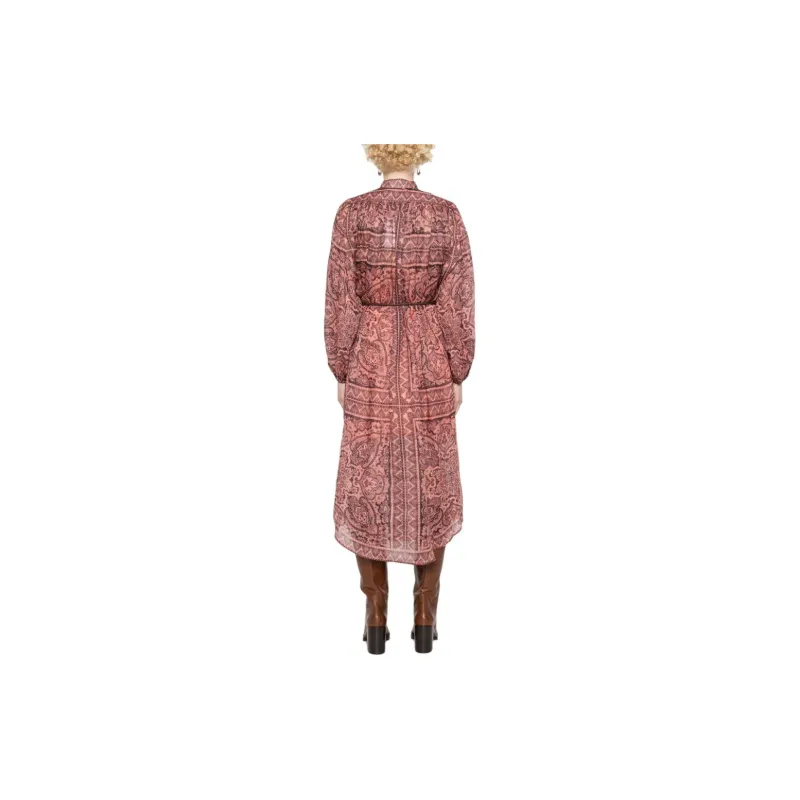 Zimmermann Paisley Printed Puff Sleeved Dresses-4
