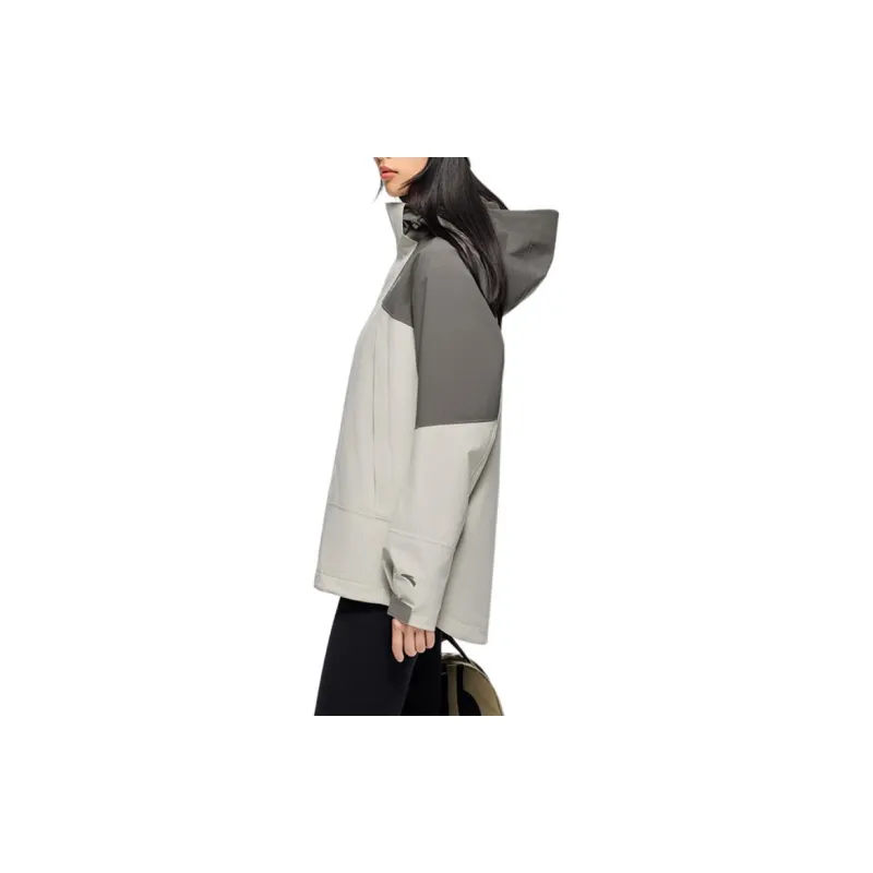 Anta The Crust Of The Earth Windbreaker Jacket Women's Deep Green/Nude Khaki-4
