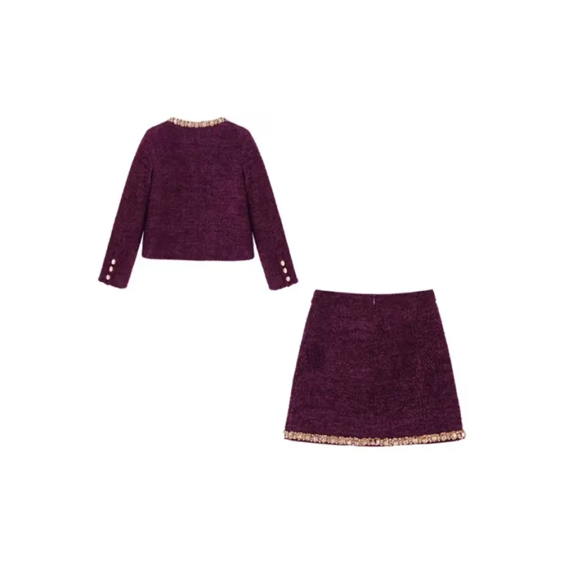 COMMA GIRL Skirt Set Women's Grape Purple-1