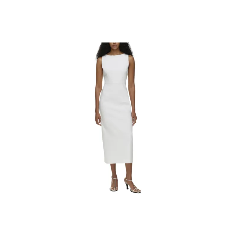 ARITZIA Babaton Integrity Linen Dress Sleeveless Dress Women's White/White-2