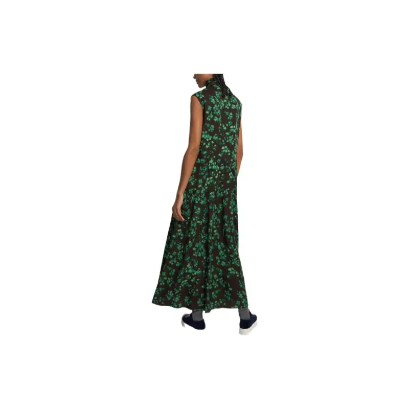 THEORY Sleeveless Dresses Women's Green-2