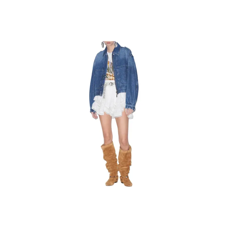 ISABEL MARANT ETOILE Julie Cropped Denim Jacket-1