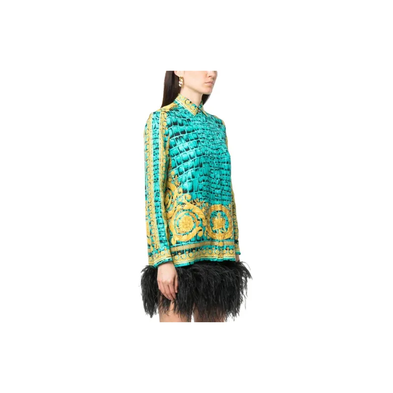VERSACE Barocco-Printed Button-Up Shirt-3