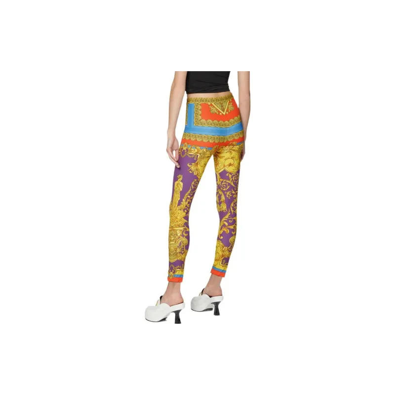 VERSACE Heritage Print Leggings 'Dark Orchid/Sun'-2