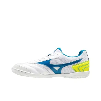 Mizuno Morelia Sala Club Low Tops Lightweight Volleyball Shoes White Blue Yellow