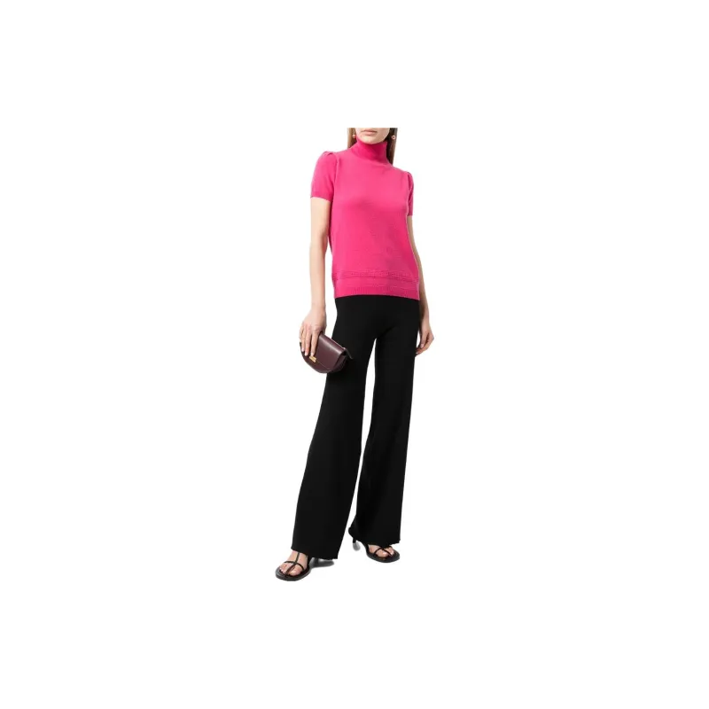Paule Ka Roll-neck Shortsleeved Cashmere Top-2