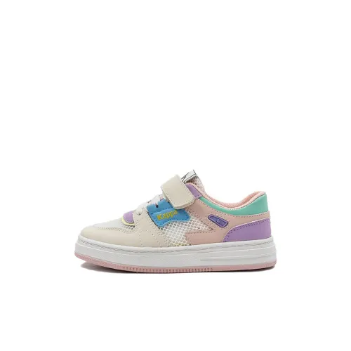 KAPPA KIDS Anti-Slip And Wear-Resistant Breathable Kids' Skateboarding Shoes Beige White Pink Kids'