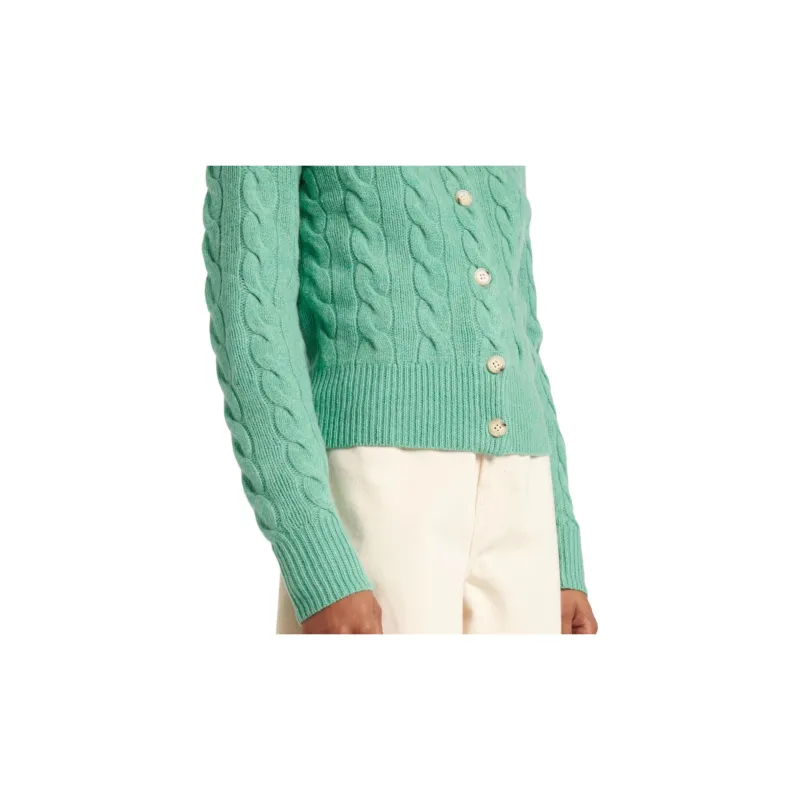 Polo Ralph Lauren Pony Embroidered Cable Knitted Cardigan-5
