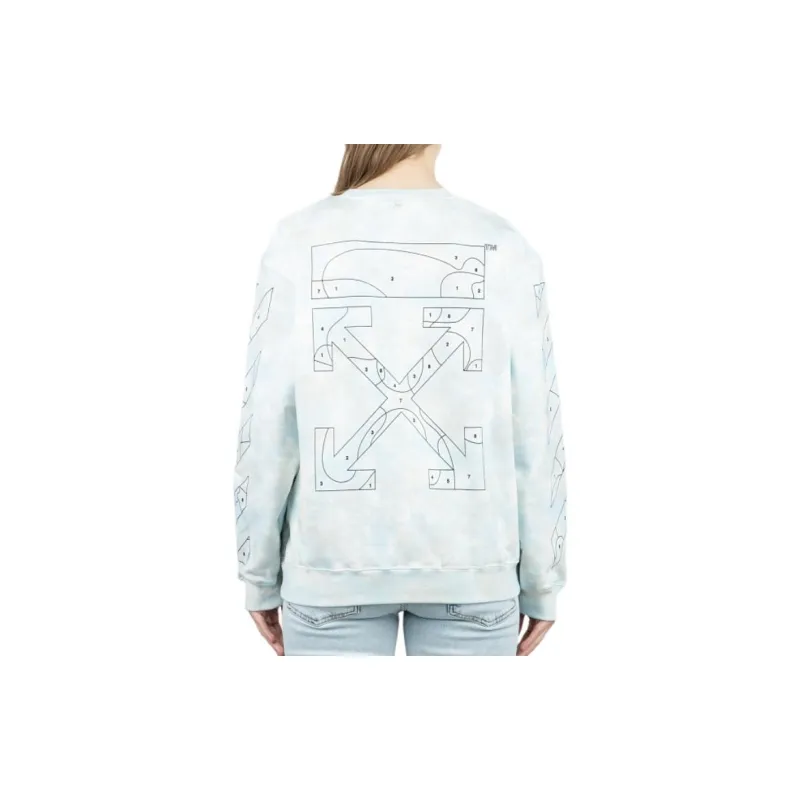 OFF WHITE Sweatshirt Regular Women's Blue-1