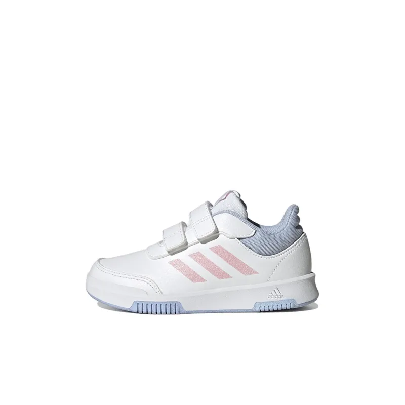 Adidas TENSAUR SPORT Slip Resistant Cushioning Abrasion Resistant Low Top Running Shoes White Pink Blue Kids'-0