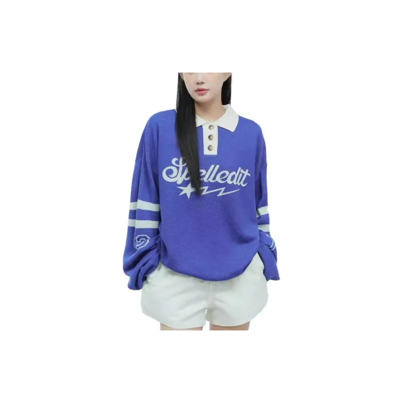 Spelledit Sweaters Women's Blue-4