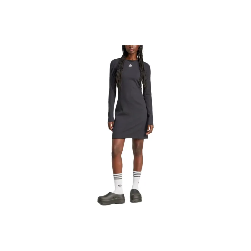 Adidas Originals Essentials Rib Long Sleeve Dress-1