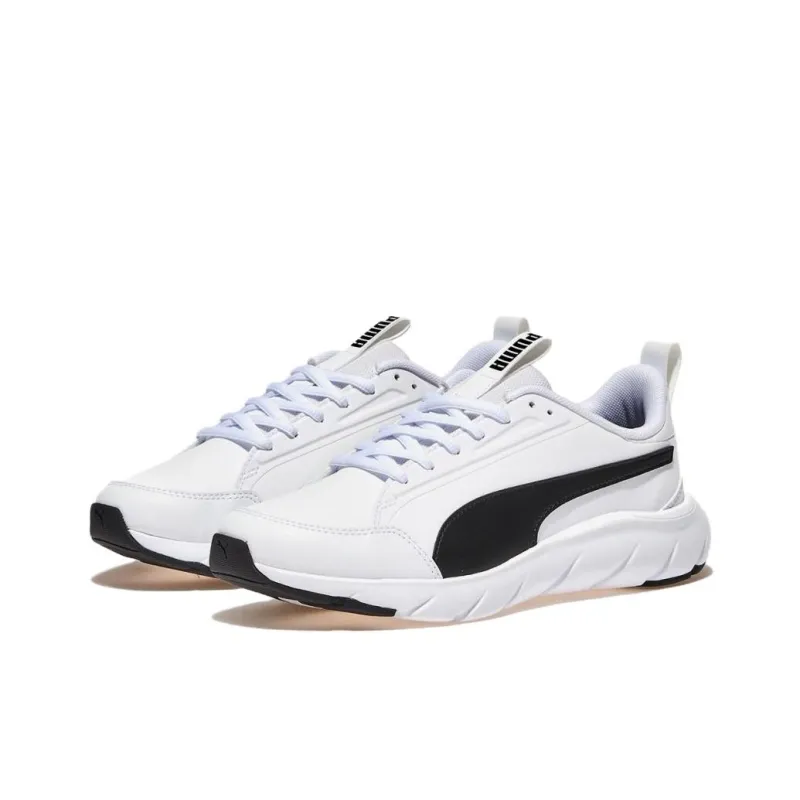 PUMA Softride Anti Slip Wear Resistant Low Top Casual Running Shoes Unisex White Black-1