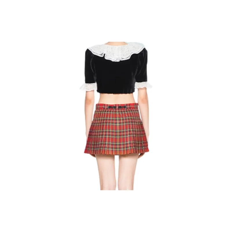 MIU MIU FW22 Casual Short Skirts Women's Red-2