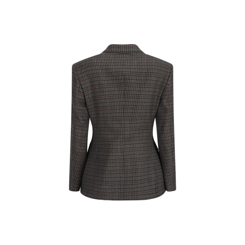 Balenciaga Hourglass Plaid Jacket-1