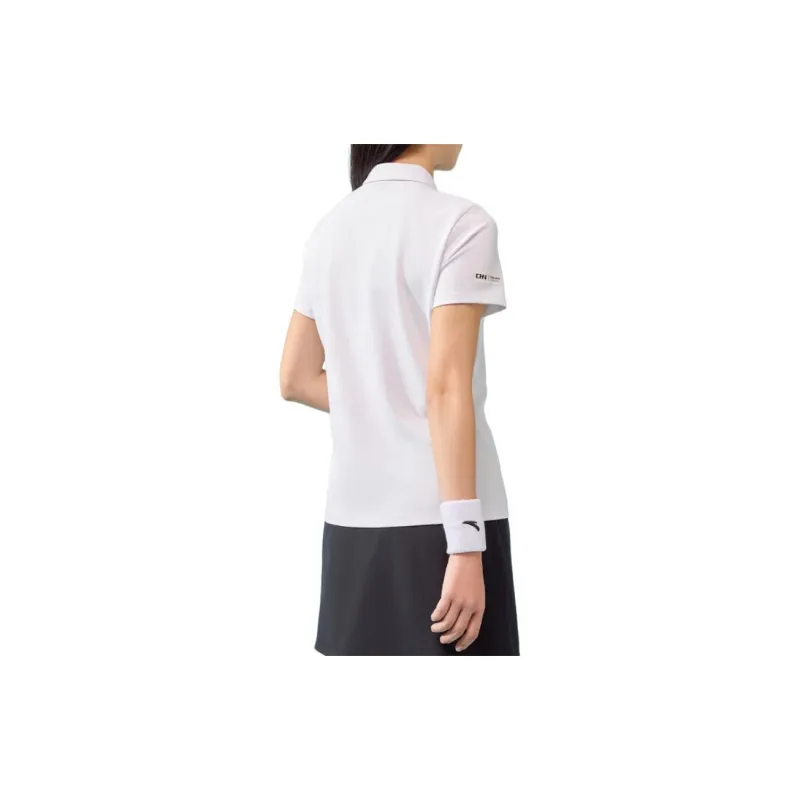 Anta Variety Training Collection Polo Shirt Women's Snowflake White-3