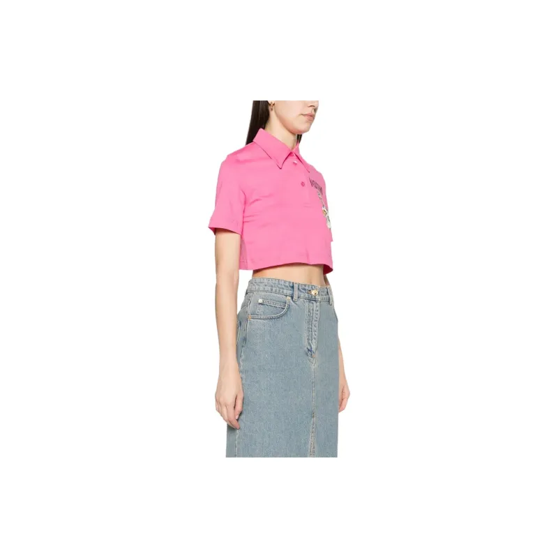 MOSCHINO SS24 Polo Shirt Women's Pink-2