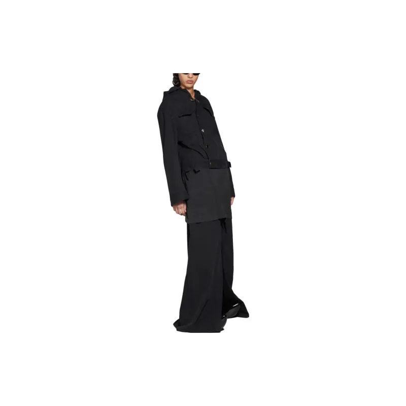 Balenciaga SS23 Denim Jacket Regular Fit Women's Black-3