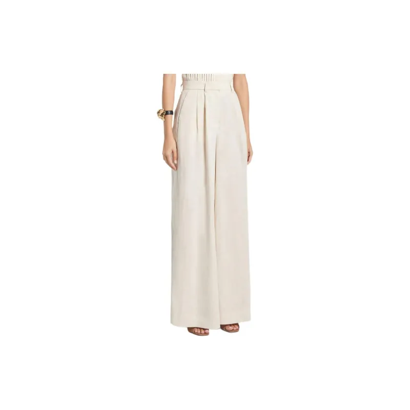 Staud Sasha Linen Wide leg Trousers-2
