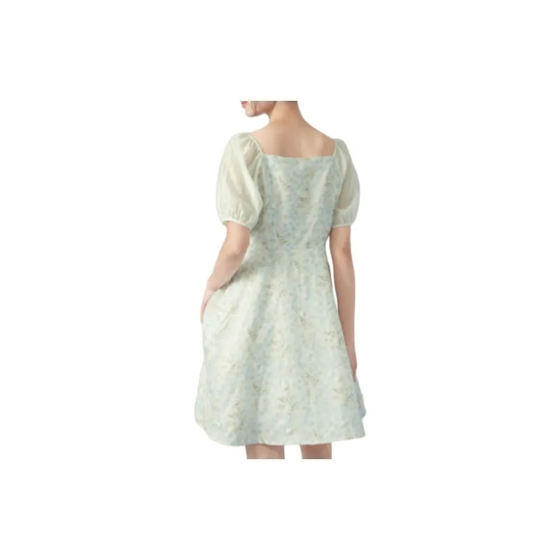 EICHITOO Short Sleeved Dresses Women's Light Blue Pattern-3