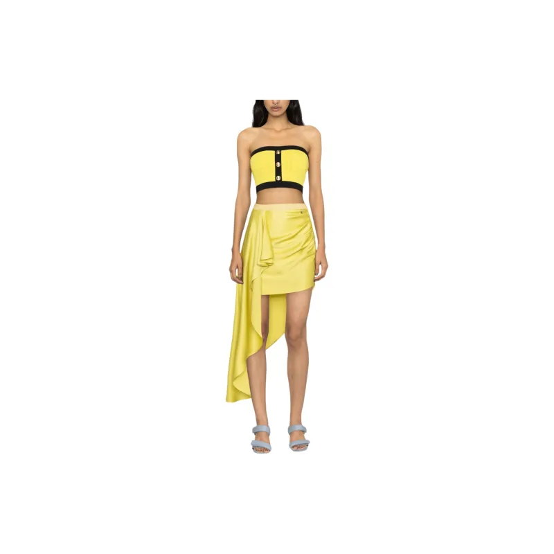 Elisabetta Franchi SS24 Strapless Top Women's Lime Green-3
