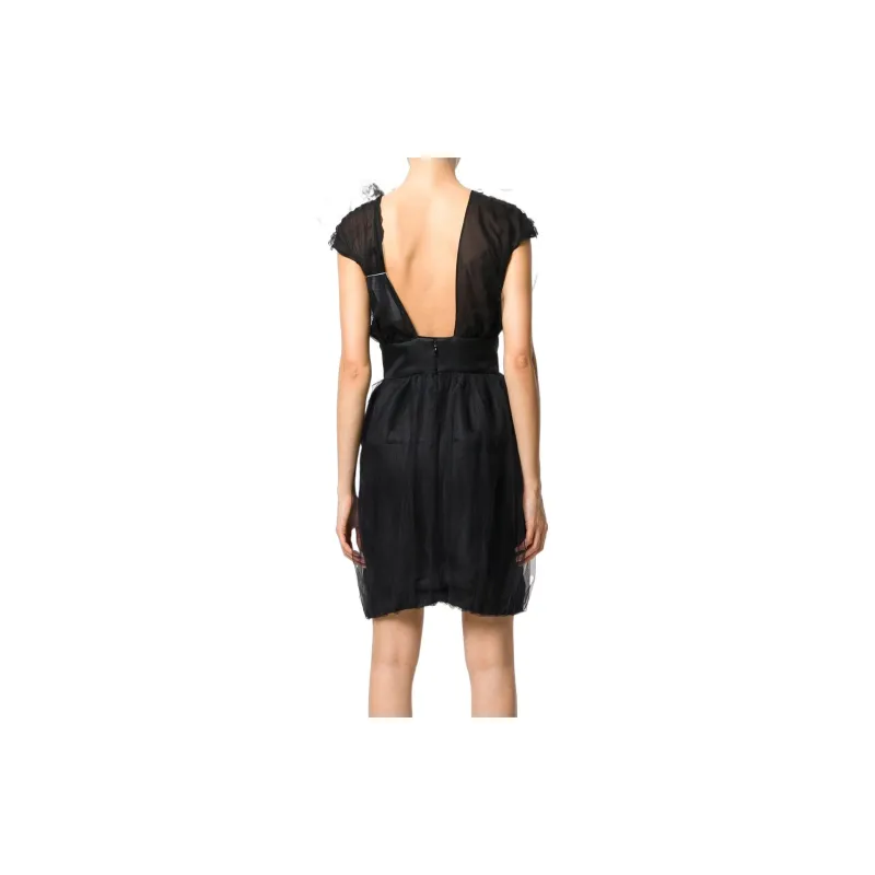 Valentino Garavani Pre-Owned Textured Bodice Dress-2