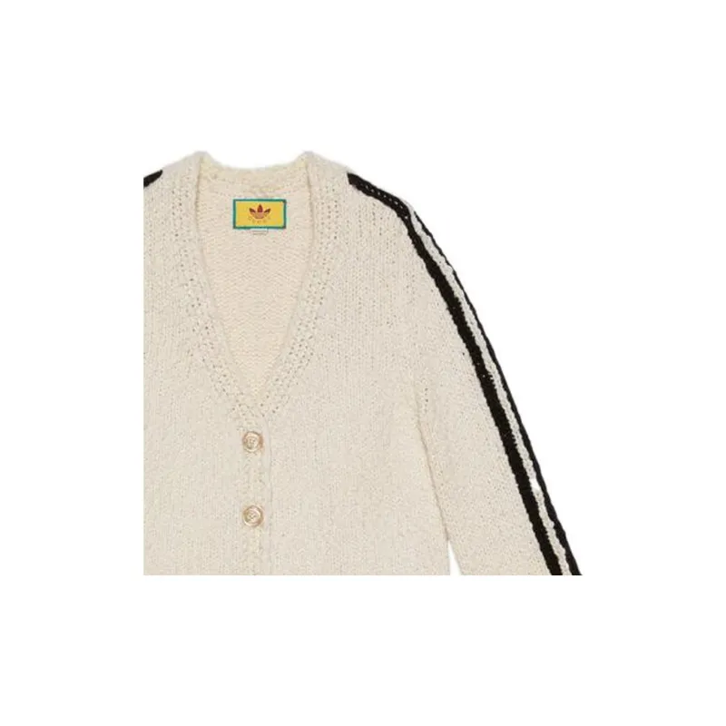 GUCCI X Adidas Cardigan White/Yellow Cuffs-4