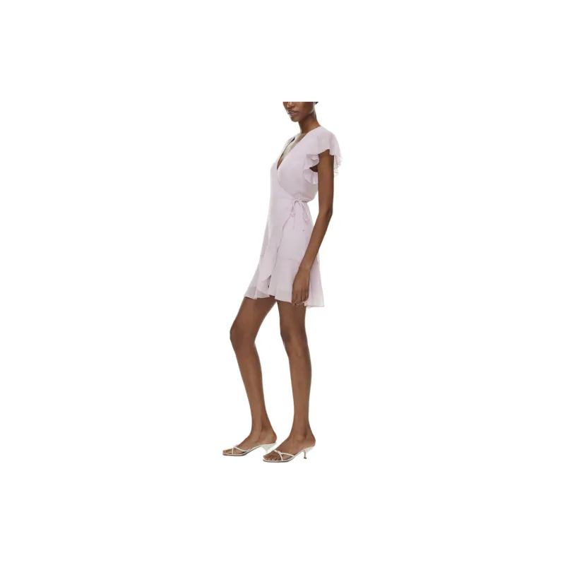 ARITZIA Wilfred Lawn Dress Short-Sleeved Dresses Women's Cloudy Lilac/Multiple Clouds Light Purple-4