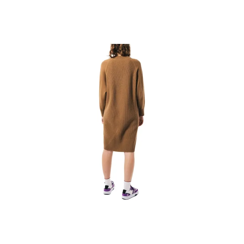 LACOSTE Long Sleeved Dress Women's Brown-3