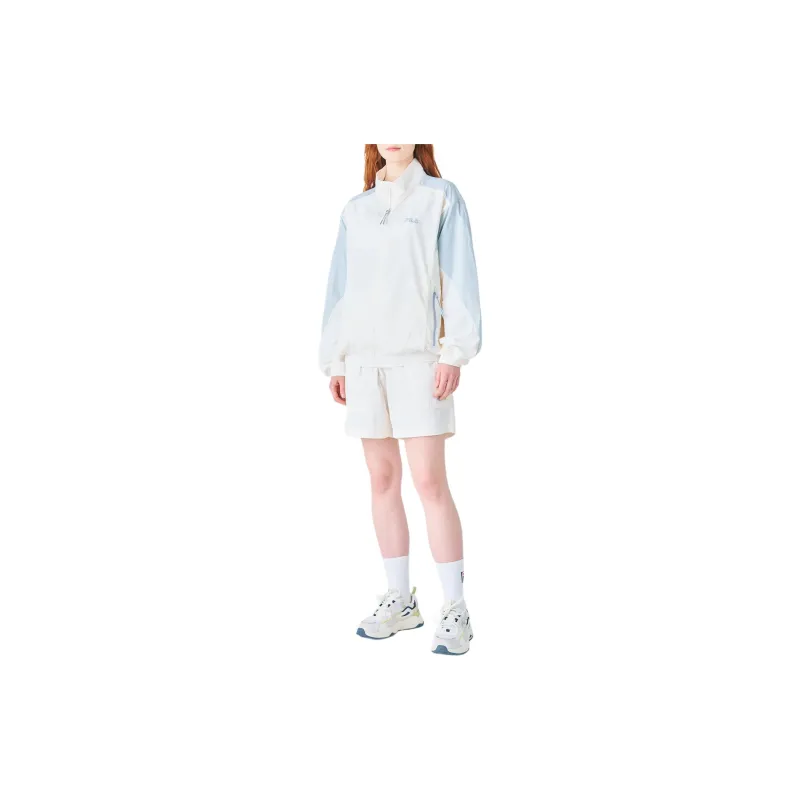 FILA Block Jackets & Coats Women's Cream/Light Gray-3