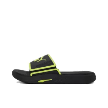 PUMA Softride Sandal Slip-Resistant Slide Slippers Men's Black Green