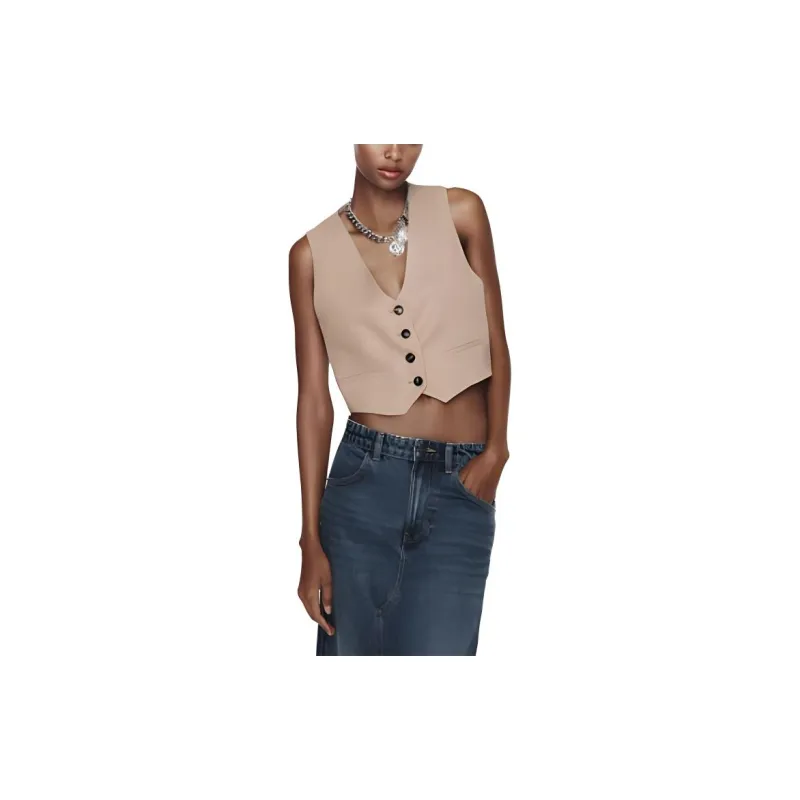 ZARA Tank Tops Women's Tan-5