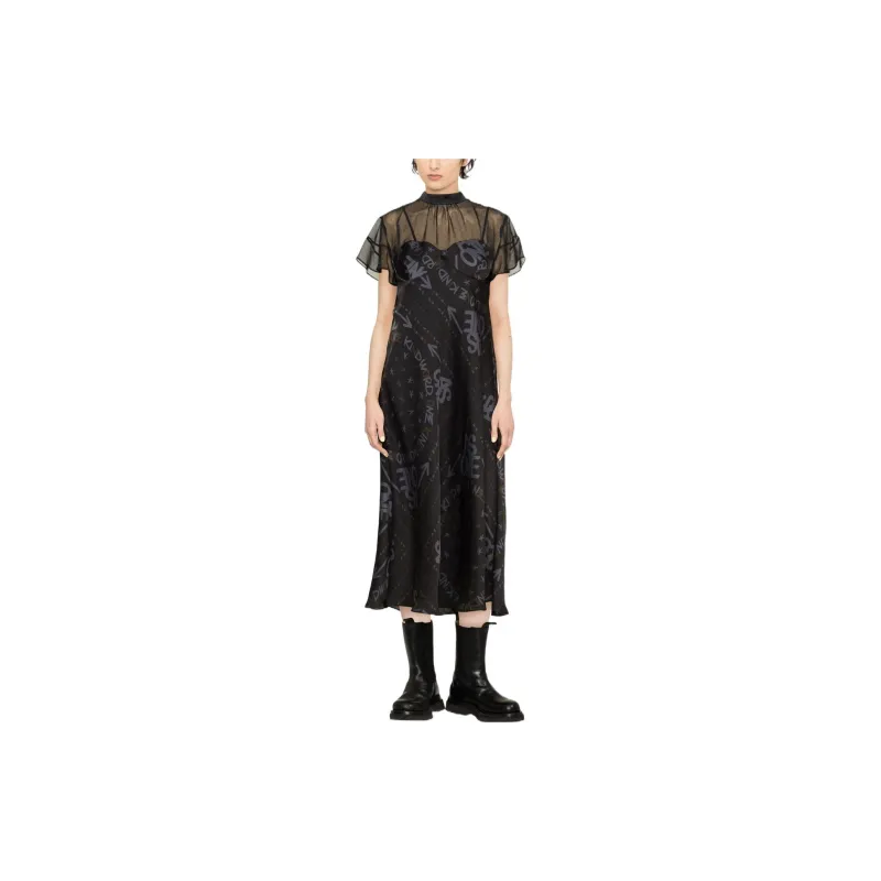 Sacai X Eric Haze Logo Print Dress-1