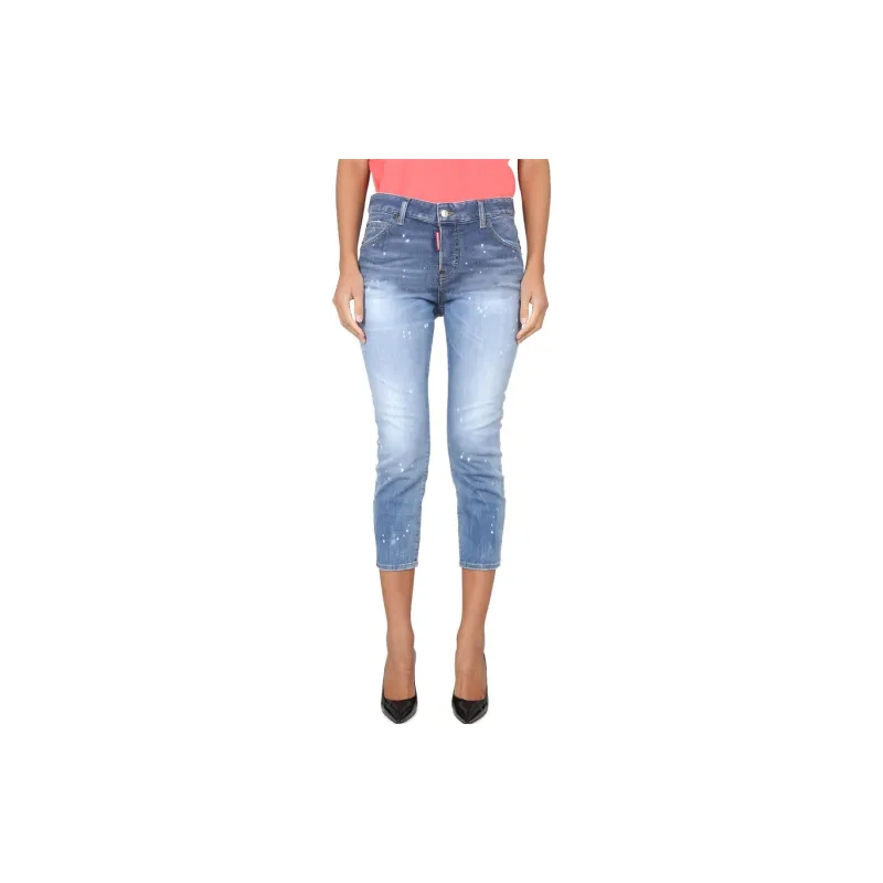 DSQUARED 2 High Waist Cropped Skinny Jeans-3