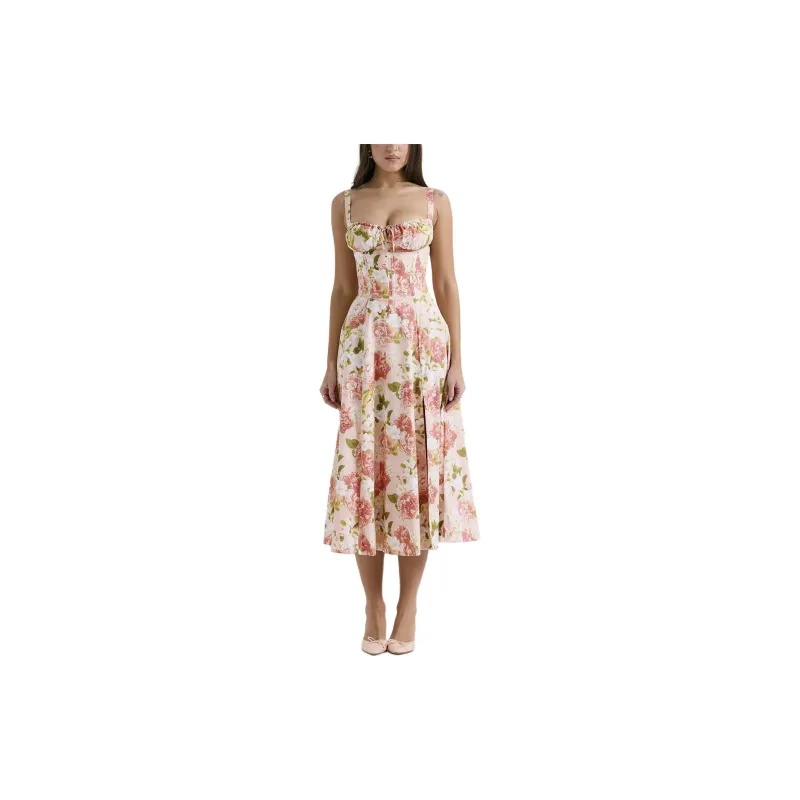 HOUSE OF CB CARMEN Slip Dress Women's PINK PEONY-2