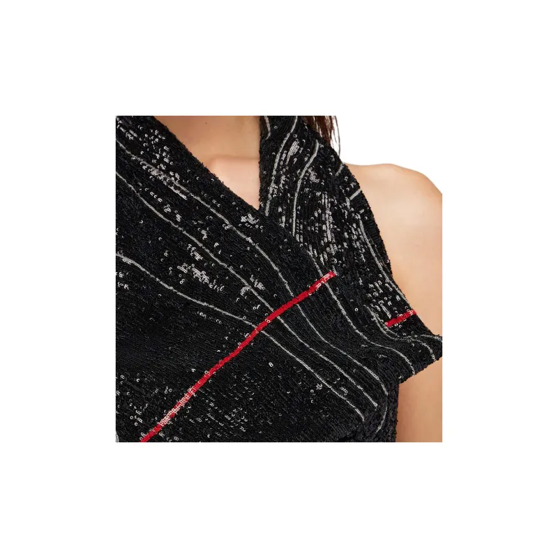 FERRAGAMO SS24 Sleeveless Dress Women's Black-4