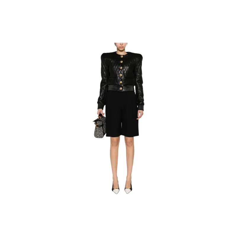 BALMAIN Jackets Coats Women's Black-1