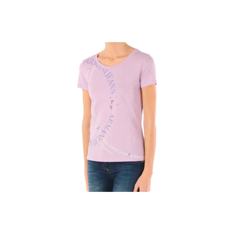 ARMANI JEANS T Shirts Women's Pink Purple-3
