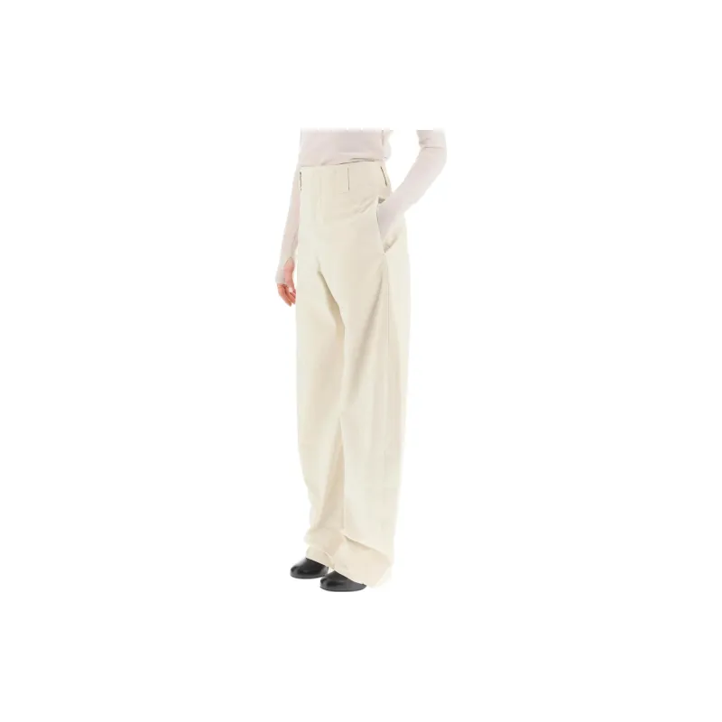 Lemaire High Waist Barrel Leg Pants-2