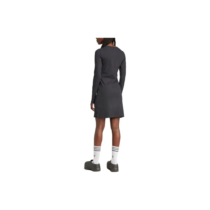 Adidas Originals Essentials Rib Long Sleeve Dress-2