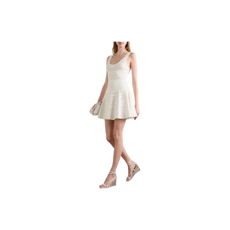 LOVESHACKFANCY FW24 Slip Dresses Women's White-1
