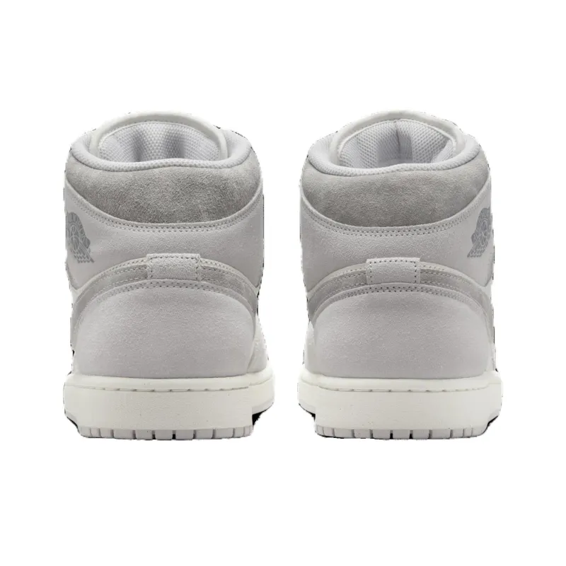 Jordan Air Jordan 1 High OG 'White Grey' Anti-Slip Wear-Resistant High-Top Vintage Basketball Shoes Men's Gray White-4