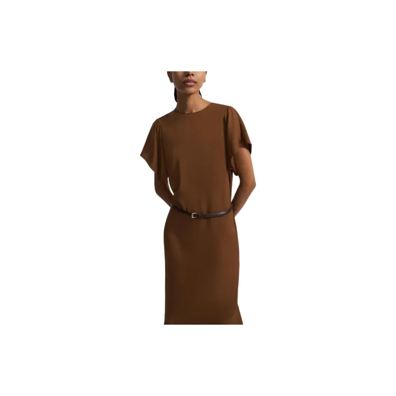 THEORY Short-Sleeved Dresses Women's Brown-1
