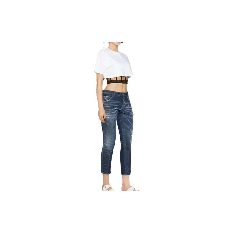 DSQUARED2 Low rise Paint splatter Jeans-3