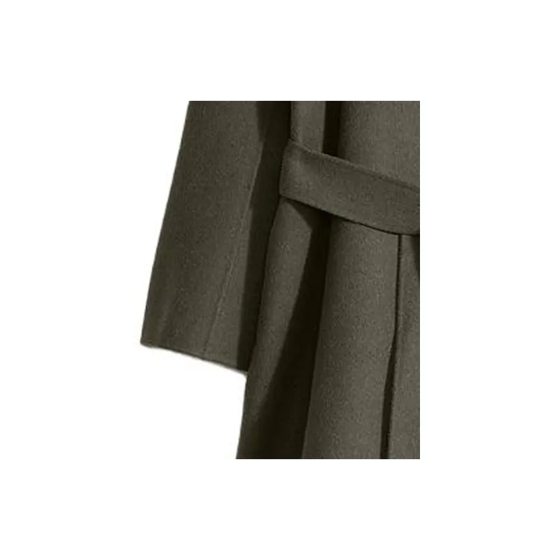 FILIPPA K Stand Collar H-Line Straight Long-Sleeved Coats Women's Black Olive-4